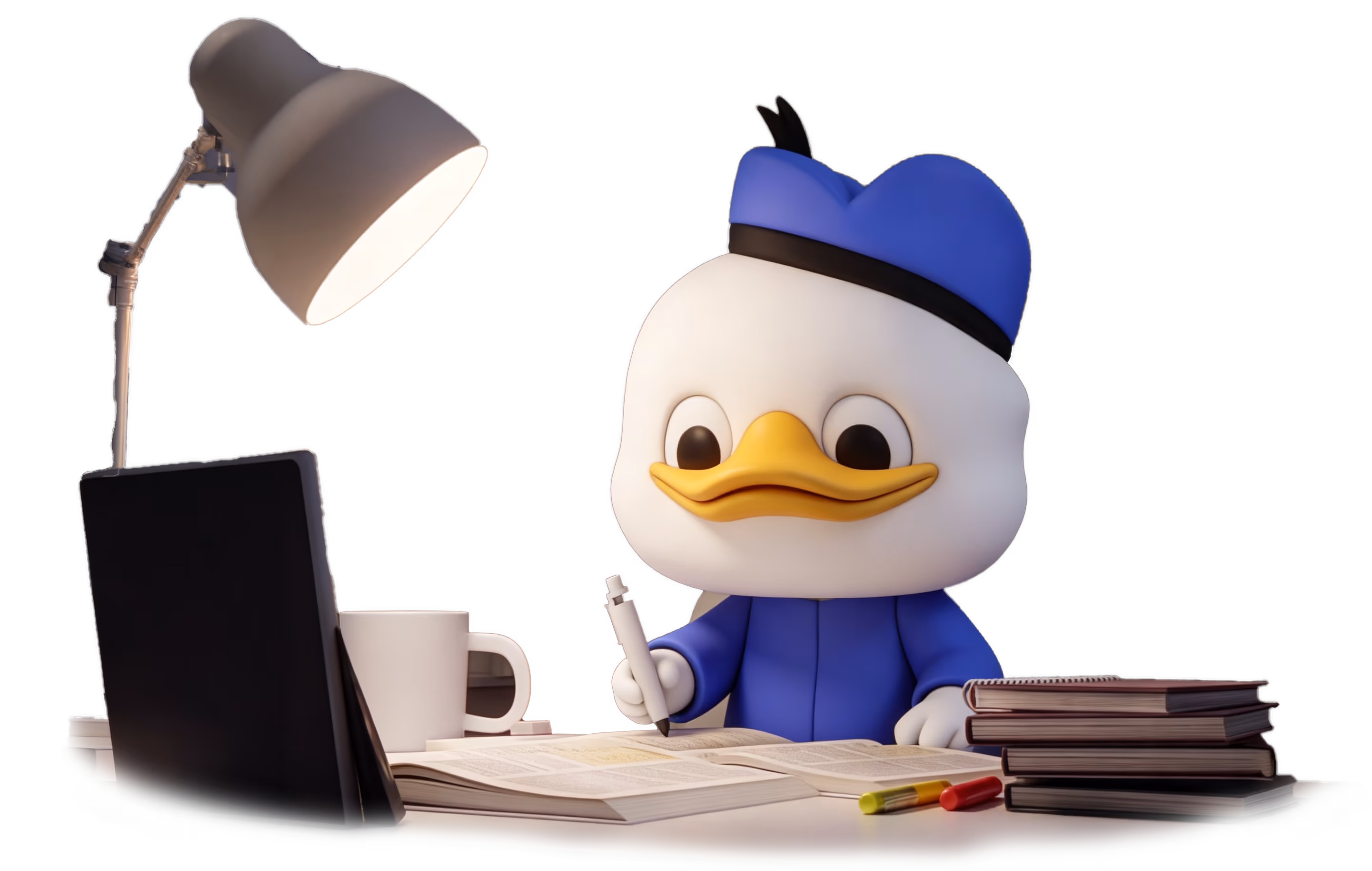 Dolan working at his desk